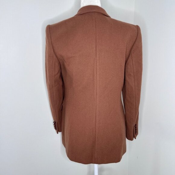 Vintage Lauren Ralph Lauren Wool Cashmere Brown Blazer Jacket 4 - Picture 4 of 8